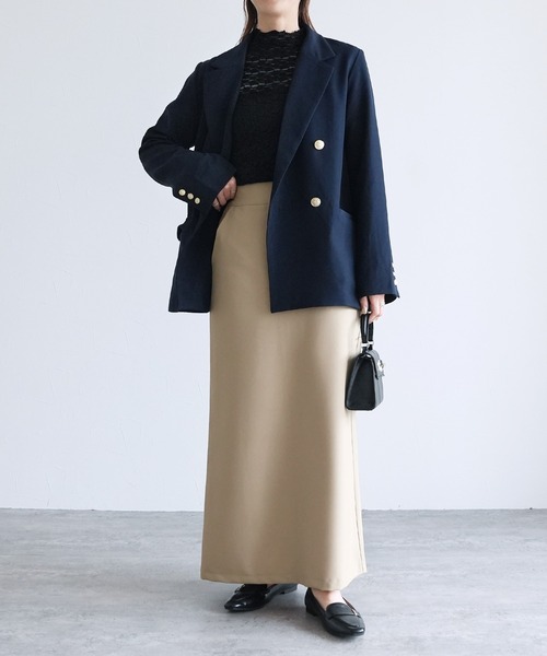 reca（レカ）の「ポケット付きバックスリットロングスカート（スカート・レディース・ブラック/ベージュ/グレー・FREE）」の5枚目の写真