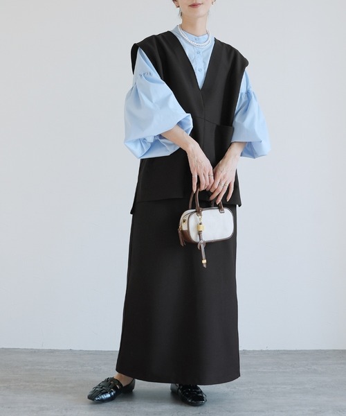 reca（レカ）の「ポケット付きバックスリットロングスカート（スカート・レディース・ブラック/ベージュ/グレー・FREE）」の14枚目の写真