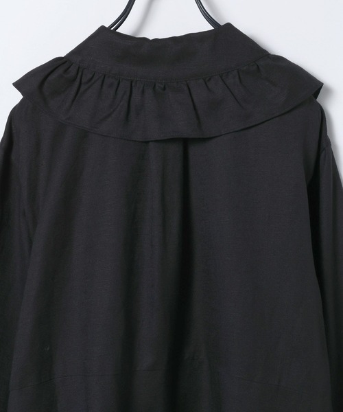JEANASIS（ジーナシス）の「フリルチュニック/645460（チュニック・レディース・ブラック/ホワイト/ホワイト系その他・FREE）」の10枚目の写真