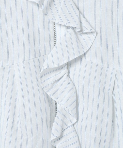 JEANASIS（ジーナシス）の「フリルチュニック/645460（チュニック・レディース・ブラック/ホワイト/ホワイト系その他・FREE）」の14枚目の写真