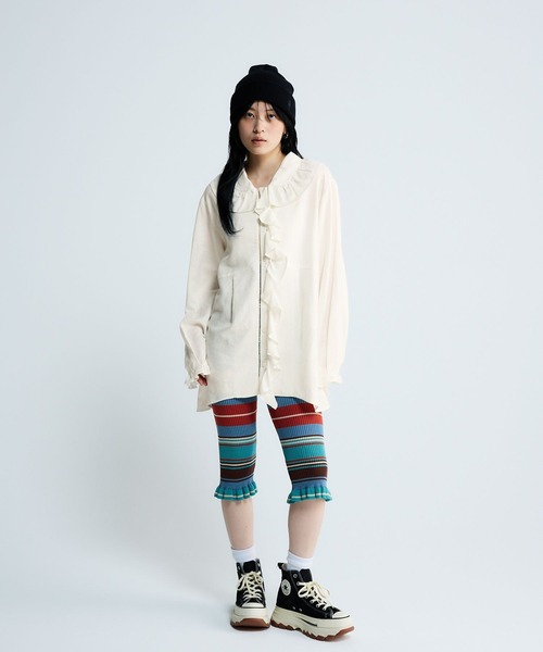 JEANASIS(ジーナシス)の「フリルチュニック/645460(チュニック・レディース・ブラック/ホワイト/ホワイト系その他・FREE)」の22枚目の写真