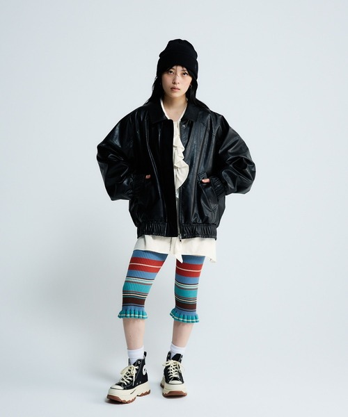 JEANASIS(ジーナシス)の「フリルチュニック/645460(チュニック・レディース・ブラック/ホワイト/ホワイト系その他・FREE)」の20枚目の写真