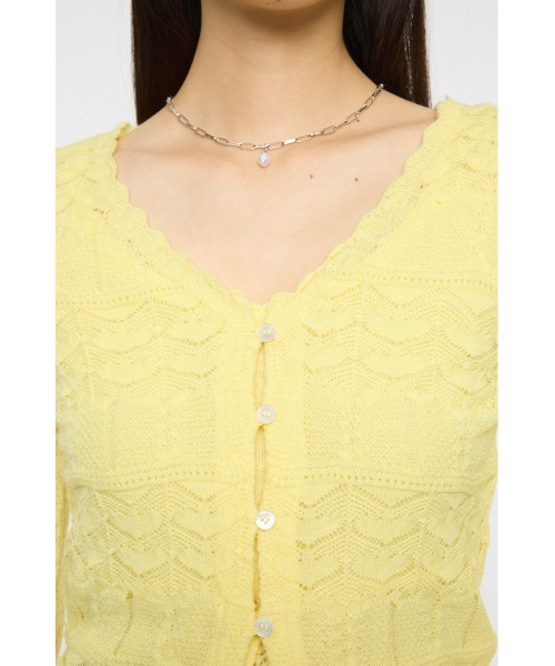 MOUSSY（マウジー）の「【26年SS新作】MIXED EYELET アンサンブル（アンサンブル・レディース・杢グレー/ホワイト/ライトイエロー/ネイビー・FREE）」の13枚目の写真