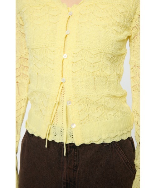 MOUSSY（マウジー）の「【26年SS新作】MIXED EYELET アンサンブル（アンサンブル・レディース・杢グレー/ホワイト/ライトイエロー/ネイビー・FREE）」の14枚目の写真