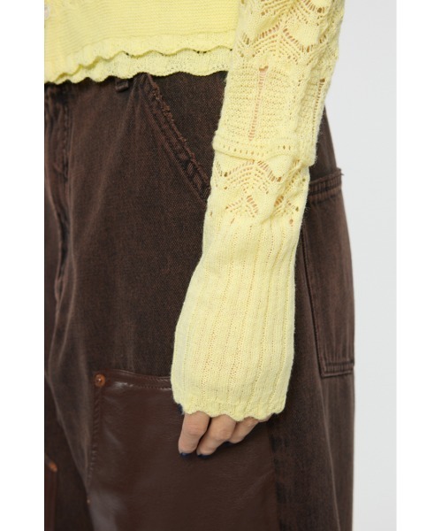 MOUSSY（マウジー）の「【26年SS新作】MIXED EYELET アンサンブル（アンサンブル・レディース・杢グレー/ホワイト/ライトイエロー/ネイビー・FREE）」の15枚目の写真