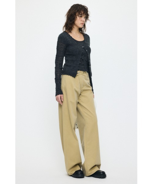 MOUSSY（マウジー）の「【26年SS新作】MIXED EYELET アンサンブル（アンサンブル・レディース・杢グレー/ホワイト/ライトイエロー/ネイビー・FREE）」の16枚目の写真