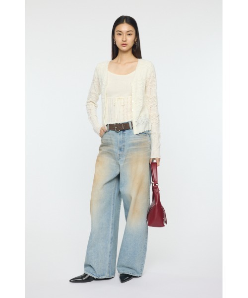 MOUSSY（マウジー）の「【26年SS新作】MIXED EYELET アンサンブル（アンサンブル・レディース・杢グレー/ホワイト/ライトイエロー/ネイビー・FREE）」の22枚目の写真