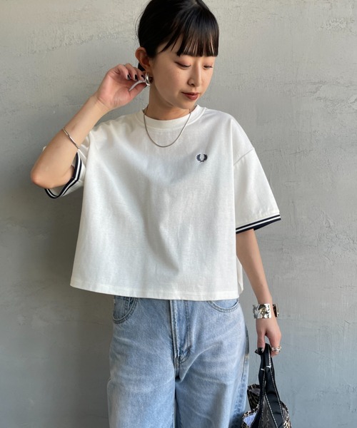 FRED PERRY/フレッドペリー] 別注 ツインティップライン ワンポイント