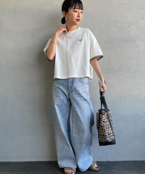 FRED PERRY/フレッドペリー] 別注 ツインティップライン ワンポイント