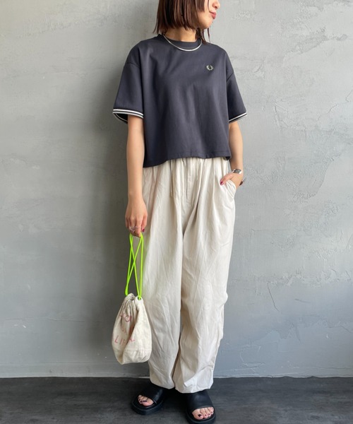 FRED PERRY/フレッドペリー] 別注 ツインティップライン ワンポイント