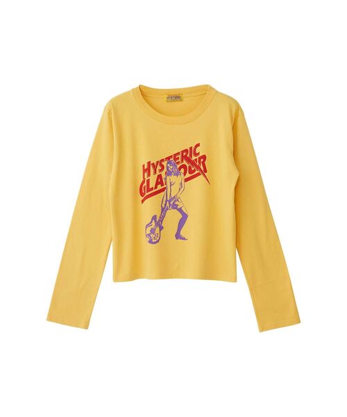 HYSTERIC GLAMOUR（ヒステリックグラマー）の「HYSTERIC LIGHTNING ショート丈Tシャツ（Tシャツ/カットソー・レディース・イエロー/ブラック/ホワイト・FREE）」の3枚目の写真