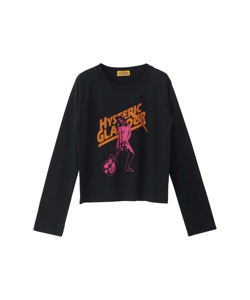 HYSTERIC GLAMOUR（ヒステリックグラマー）の「HYSTERIC LIGHTNING ショート丈Tシャツ（Tシャツ/カットソー・レディース・イエロー/ブラック/ホワイト・FREE）」の2枚目の写真