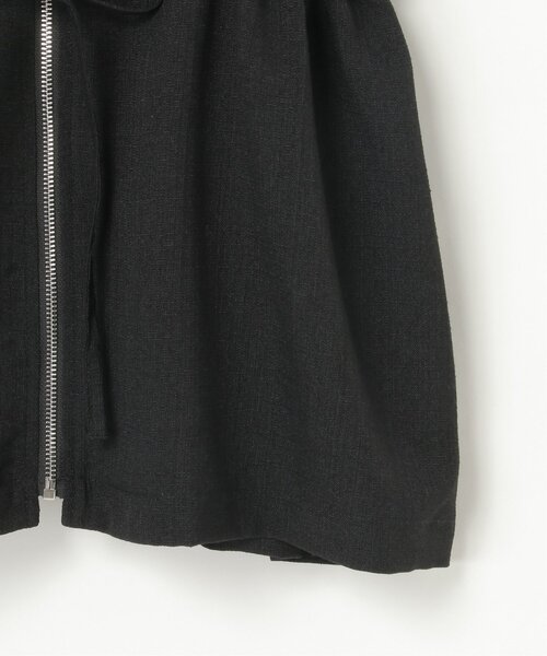 notch.(ノッチ)の「ツイードライクジップベスト(ダウンベスト・レディース・ベージュ/ブラック・M)」の6枚目の写真