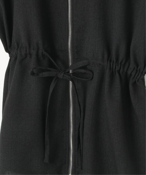 notch.(ノッチ)の「ツイードライクジップベスト(ダウンベスト・レディース・ベージュ/ブラック・M)」の8枚目の写真