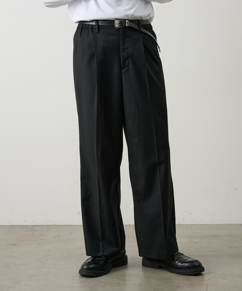 COLONY 2139(コロニートゥーワンスリーナイン)の「コンフォートツイルワイドスラックス(スラックス・メンズ・ブラウン/グレー/ブラック・LARGE/MEDIUM/SMALL)」の2枚目の写真