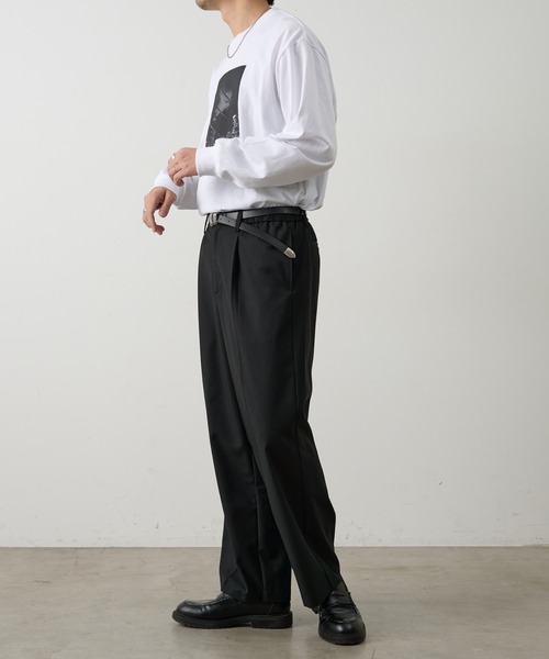 COLONY 2139(コロニートゥーワンスリーナイン)の「コンフォートツイルワイドスラックス(スラックス・メンズ・ブラウン/グレー/ブラック・LARGE/MEDIUM/SMALL)」の19枚目の写真