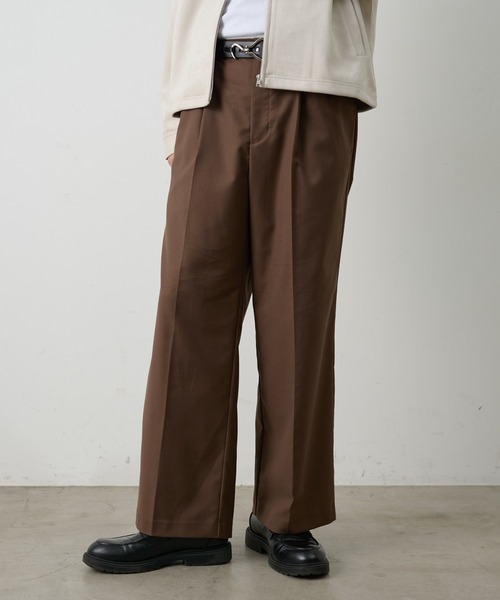 COLONY 2139(コロニートゥーワンスリーナイン)の「コンフォートツイルワイドスラックス(スラックス・メンズ・ブラウン/グレー/ブラック・LARGE/MEDIUM/SMALL)」の9枚目の写真