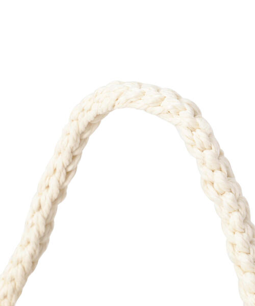 NATURAL BEAUTY BASIC（ナチュラルビューティーベーシック）の「◇クロッシェバケットバッグ（ハンドバッグ・レディース・ホワイト/ブラック・ﾌﾘ-）」の6枚目の写真