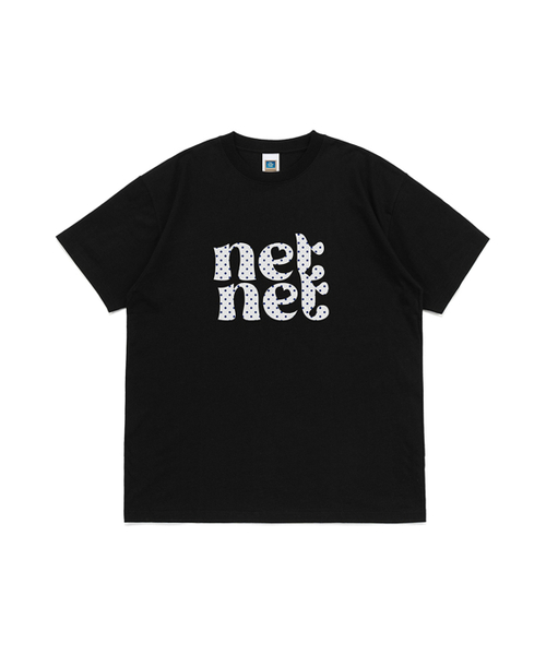 NET SOCIAL CLUB(ネットソーシャルクラブ)の「ネットネットロゴ半袖Tシャツ(ブラック)(Tシャツ/カットソー・レディース・ブラック・L/M/S/XL)」の1枚目の写真
