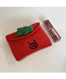 MONGDAENG（モンデン）の「マスタッシュレッドトマトミニボタンポーチ ウンイ トマトミニドッカリポーチ（PC・タブレットケース）」