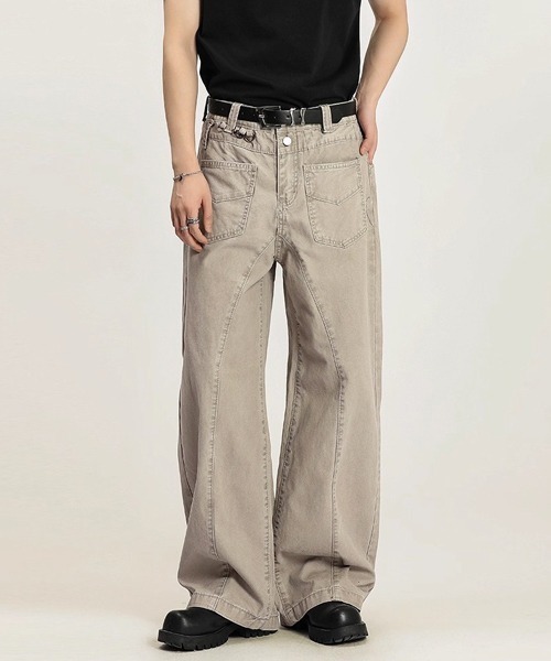 Ressaca(レサーカ)の「Dカン付きフロントポケットワイドパンツ(その他パンツ・メンズ・グレー/ベージュ・XL/M/L)」の2枚目の写真