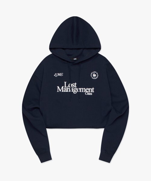 LMCの「WM RAW EDGE CROPPED HOODIE navy(パーカー・レディース・その他・M/S)」の3枚目の写真