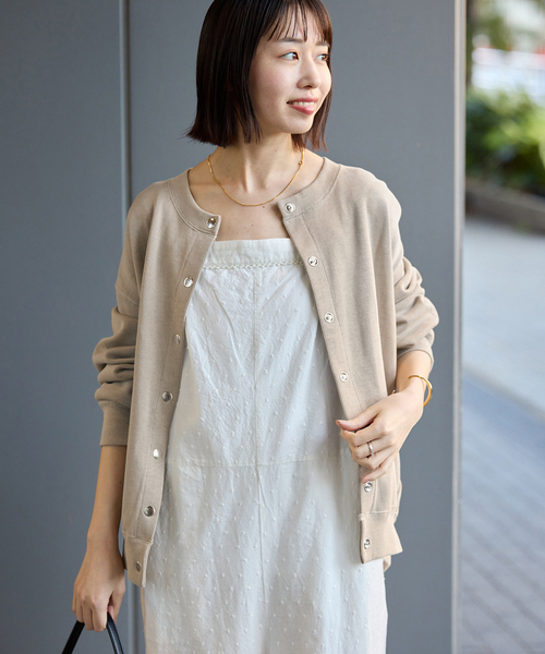 SLOBE IENA ダブルフェイスジャージースナップカーディガン 追加3》ダブルフェイスジャージースナップカーディガン（カーディガン
