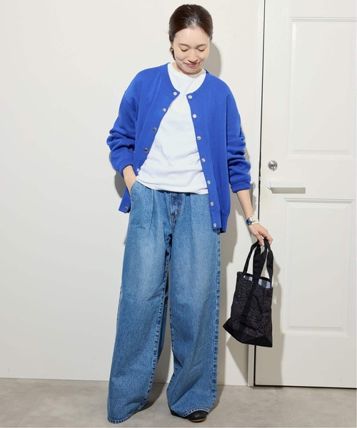 SLOBE IENA(スローブイエナ)の「《追加》ダブルフェイスジャージースナップカーディガン(カーディガン/ボレロ・レディース・ブラック/ブルー系その他/ベージュ系その他/サックスブルー・FREE)」の22枚目の写真
