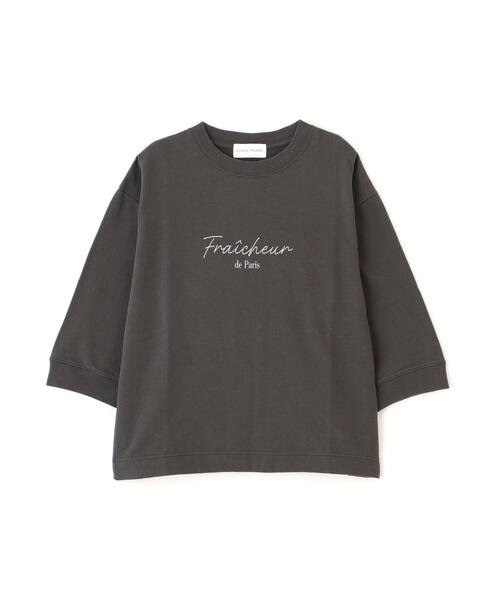 human woman(ヒューマンウーマン)の「◆ミニ裏毛ロゴトレーナー(Tシャツ/カットソー・レディース・ブルー/ホワイト/ホワイト系その他/ライトグリーン/グレー系その他・MEDIUM)」の7枚目の写真