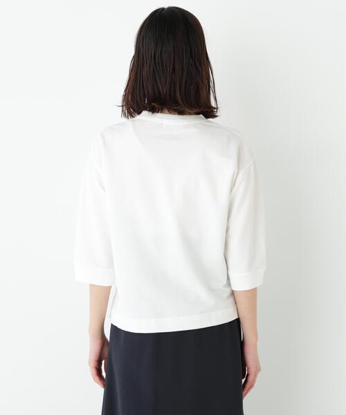 human woman(ヒューマンウーマン)の「◆ミニ裏毛ロゴトレーナー(Tシャツ/カットソー・レディース・ブルー/ホワイト/ホワイト系その他/ライトグリーン/グレー系その他・MEDIUM)」の17枚目の写真