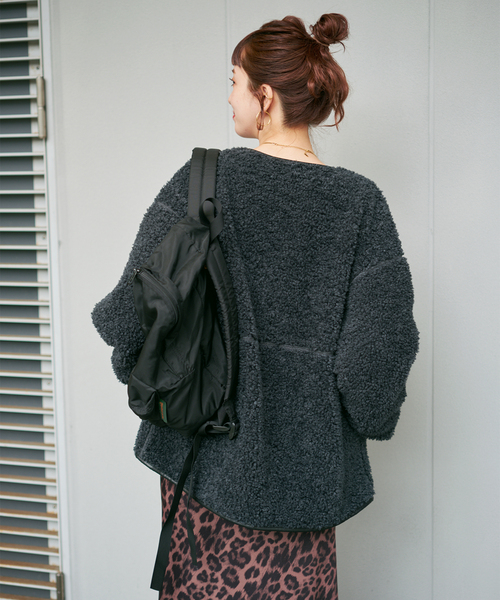 B.C STOCK(ベーセーストック)の「《追加2》《S/Mサイズ展開》ボアパイピングブルゾン2(ブルゾン・レディース・ブラック/アイボリー・SMALL/MEDIUM)」の9枚目の写真