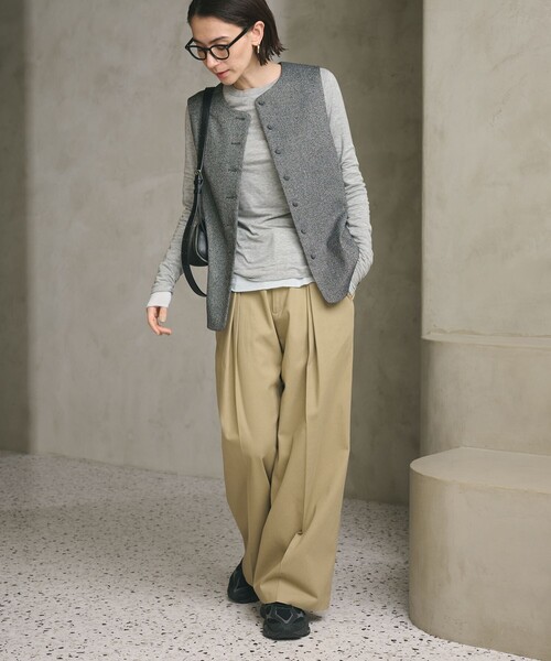 BEAUTY&YOUTH UNITED ARROWS（ビューティーアンドユースユナイテッドアローズ）の「ツイードライク バックペプラム ベスト（ベスト・レディース・その他1/ブラック・FREE）」の6枚目の写真