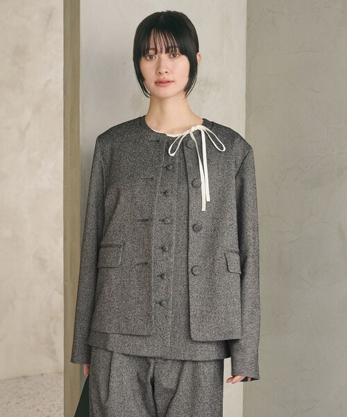 BEAUTY&YOUTH UNITED ARROWS（ビューティーアンドユースユナイテッドアローズ）の「ツイードライク バックペプラム ベスト（ベスト・レディース・その他1/ブラック・FREE）」の11枚目の写真