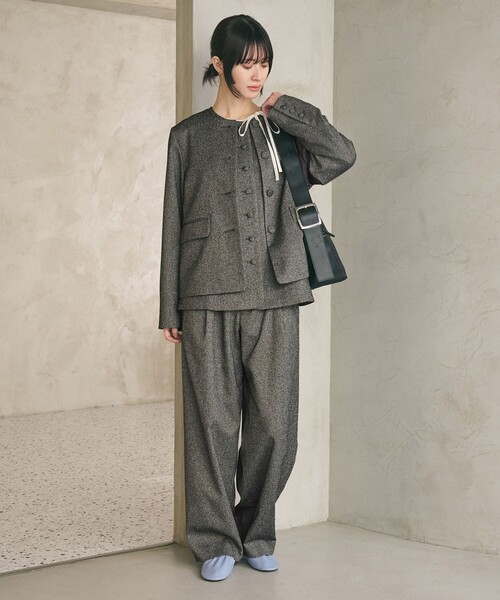 BEAUTY&YOUTH UNITED ARROWS（ビューティーアンドユースユナイテッドアローズ）の「ツイードライク バックペプラム ベスト（ベスト・レディース・その他1/ブラック・FREE）」の12枚目の写真