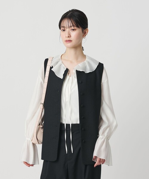 BEAUTY&YOUTH UNITED ARROWS（ビューティーアンドユースユナイテッドアローズ）の「ツイードライク バックペプラム ベスト（ベスト・レディース・その他1/ブラック・FREE）」の14枚目の写真