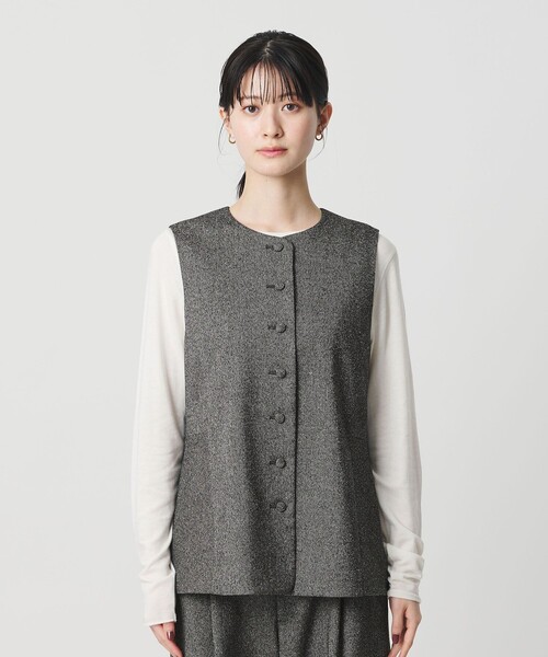 BEAUTY&YOUTH UNITED ARROWS（ビューティーアンドユースユナイテッドアローズ）の「ツイードライク バックペプラム ベスト（ベスト・レディース・その他1/ブラック・FREE）」の16枚目の写真