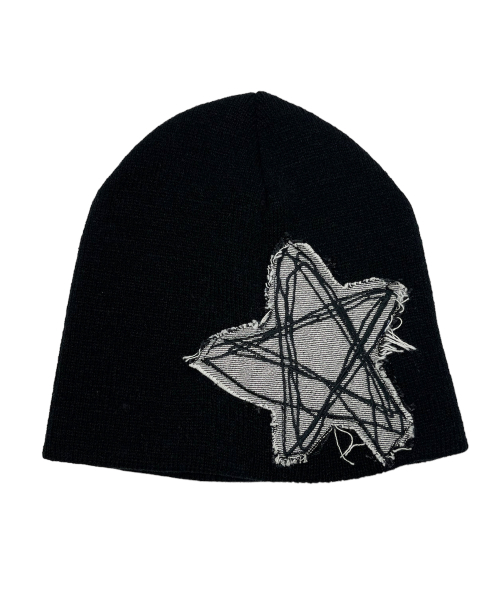 セール】Doodle Star Short Beanie (Black)（ニットキャップ/ビーニー