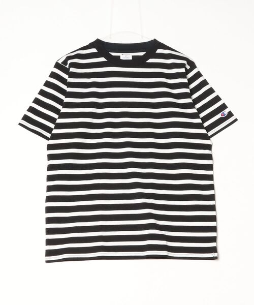 Champion(チャンピオン)の「【Champion/チャンピオン】直営限定コレクション メンズ ショートスリーブボーダーTシャツ(Tシャツ/カットソー・メンズ・ブラック/ブラウン系その他/ネイビー・SMALL/MEDIUM/LARGE/X-LARGE)」の2枚目の写真