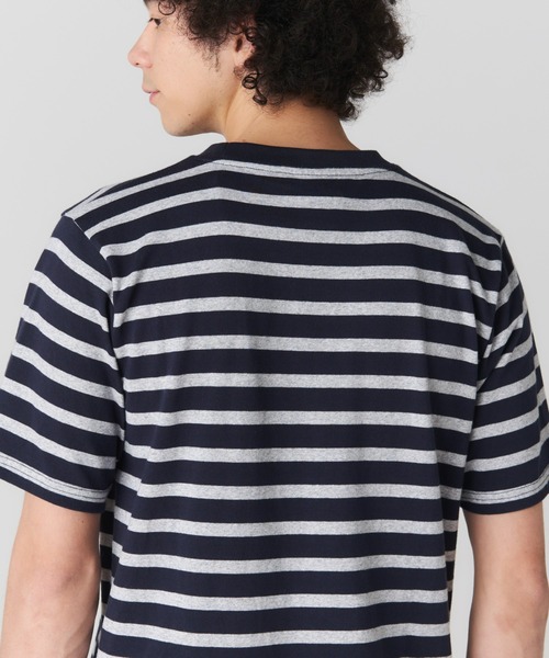 Champion(チャンピオン)の「【Champion/チャンピオン】直営限定コレクション メンズ ショートスリーブボーダーTシャツ(Tシャツ/カットソー・メンズ・ブラック/ブラウン系その他/ネイビー・SMALL/MEDIUM/LARGE/X-LARGE)」の5枚目の写真