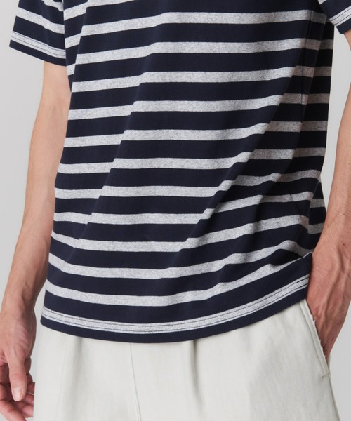 Champion(チャンピオン)の「【Champion/チャンピオン】直営限定コレクション メンズ ショートスリーブボーダーTシャツ(Tシャツ/カットソー・メンズ・ブラック/ブラウン系その他/ネイビー・SMALL/MEDIUM/LARGE/X-LARGE)」の7枚目の写真