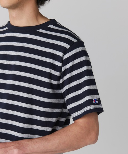Champion(チャンピオン)の「【Champion/チャンピオン】直営限定コレクション メンズ ショートスリーブボーダーTシャツ(Tシャツ/カットソー・メンズ・ブラック/ブラウン系その他/ネイビー・SMALL/MEDIUM/LARGE/X-LARGE)」の6枚目の写真