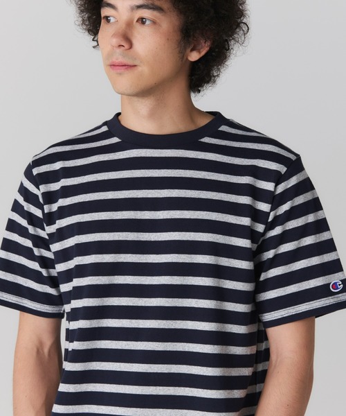 Champion(チャンピオン)の「【Champion/チャンピオン】直営限定コレクション メンズ ショートスリーブボーダーTシャツ(Tシャツ/カットソー・メンズ・ブラック/ブラウン系その他/ネイビー・SMALL/MEDIUM/LARGE/X-LARGE)」の4枚目の写真