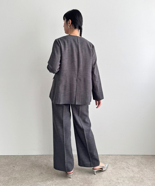 セレモニー】ブッチャーパイピングノーカラージャケット LHELBIE