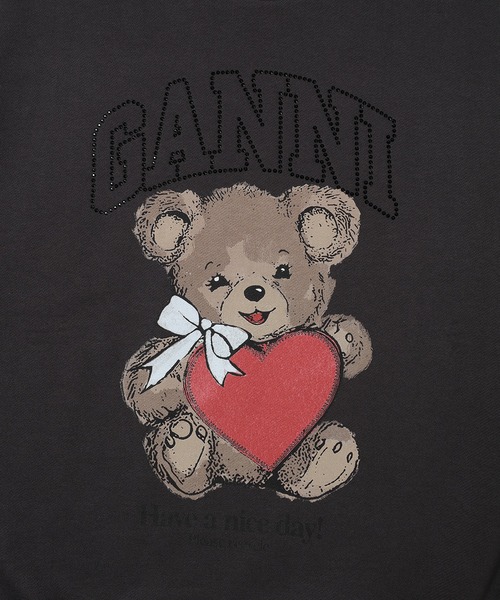 GANNI（ガニー）の「Isoli Crewneck Bear with Rhinestone（スウェット・レディース・その他・XS/S/M）」の3枚目の写真
