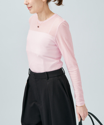 VERMEIL par iena | シアーフライス クルーネックロングスリーブプルオーバー(Tシャツ/カットソー)