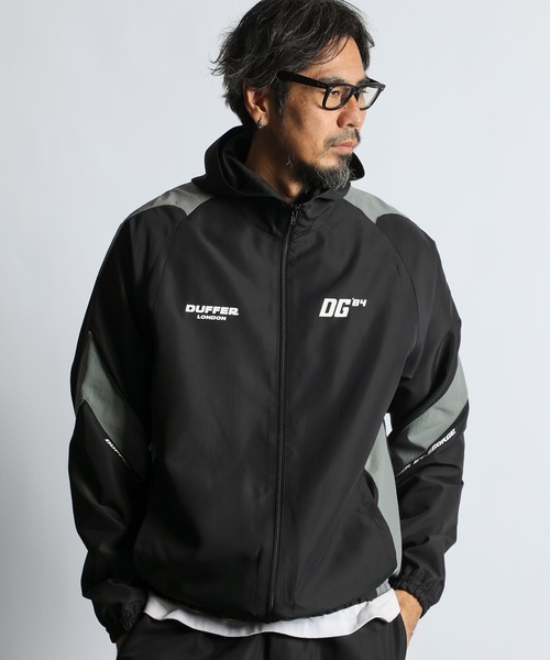 The DUFFER of ST.GEORGE（ザダファーオブセントジョージ）の「【WEB限定アイテム】DG84 PERFORMANCE HOODED JACKET：セットアップ対応【DUFFER】DG84 パフォーマンス フーデッド ジャケット（ナイロンジャケット・メンズ・ブラック・SMALL/MEDIUM/LARGE/X-LARGE）」の2枚目の写真