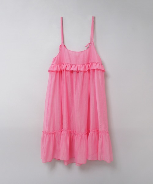 RNA(アールエヌエー)の「D1688 シアーティアードキャミワンピース(ワンピース・レディース・ライトベージュ/ピンク・MEDIUM)」の4枚目の写真