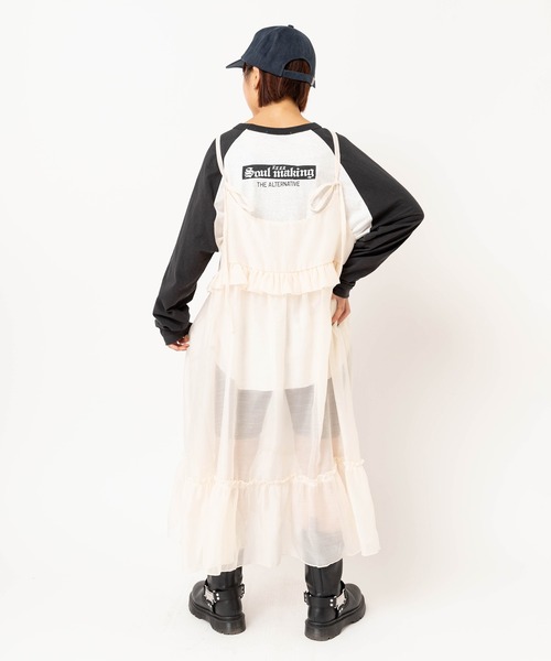 RNA(アールエヌエー)の「D1688 シアーティアードキャミワンピース(ワンピース・レディース・ライトベージュ/ピンク・MEDIUM)」の10枚目の写真