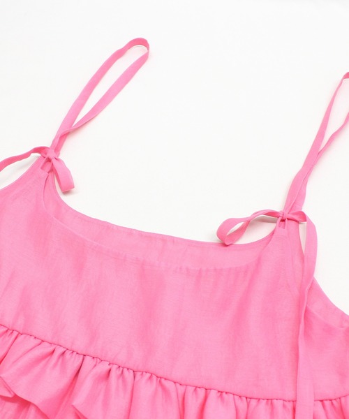 RNA(アールエヌエー)の「D1688 シアーティアードキャミワンピース(ワンピース・レディース・ライトベージュ/ピンク・MEDIUM)」の22枚目の写真