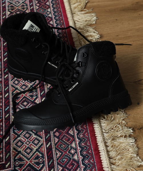 PALLADIUM(パラディウム)の「PAMPA HI SNOW WARM パンパ ハイ スノーウォーム(ブーツ・レディース・ブラック/タン・25cm/24.5cm/24cm/23.5cm/23cm/22.5cm)」の3枚目の写真